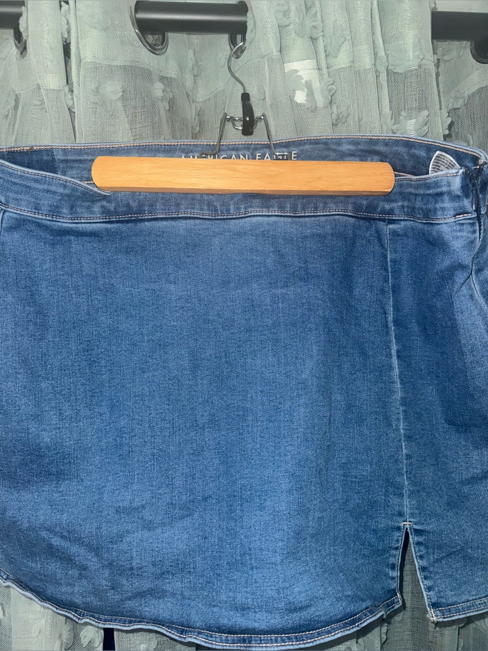American Eagle Outfitters High-Rise Mini Skirt in Blue